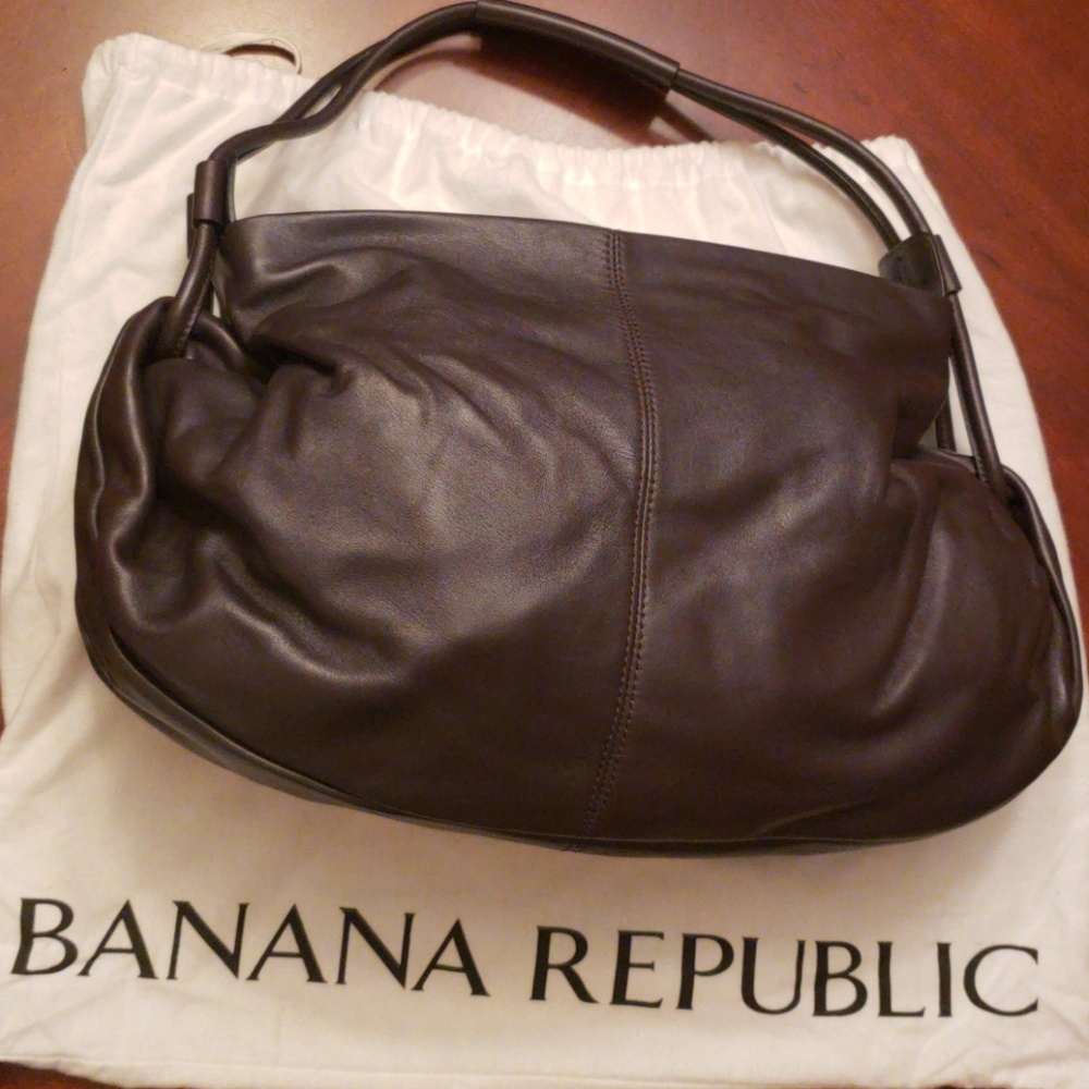 Leather brown hobo Banana Republic purse